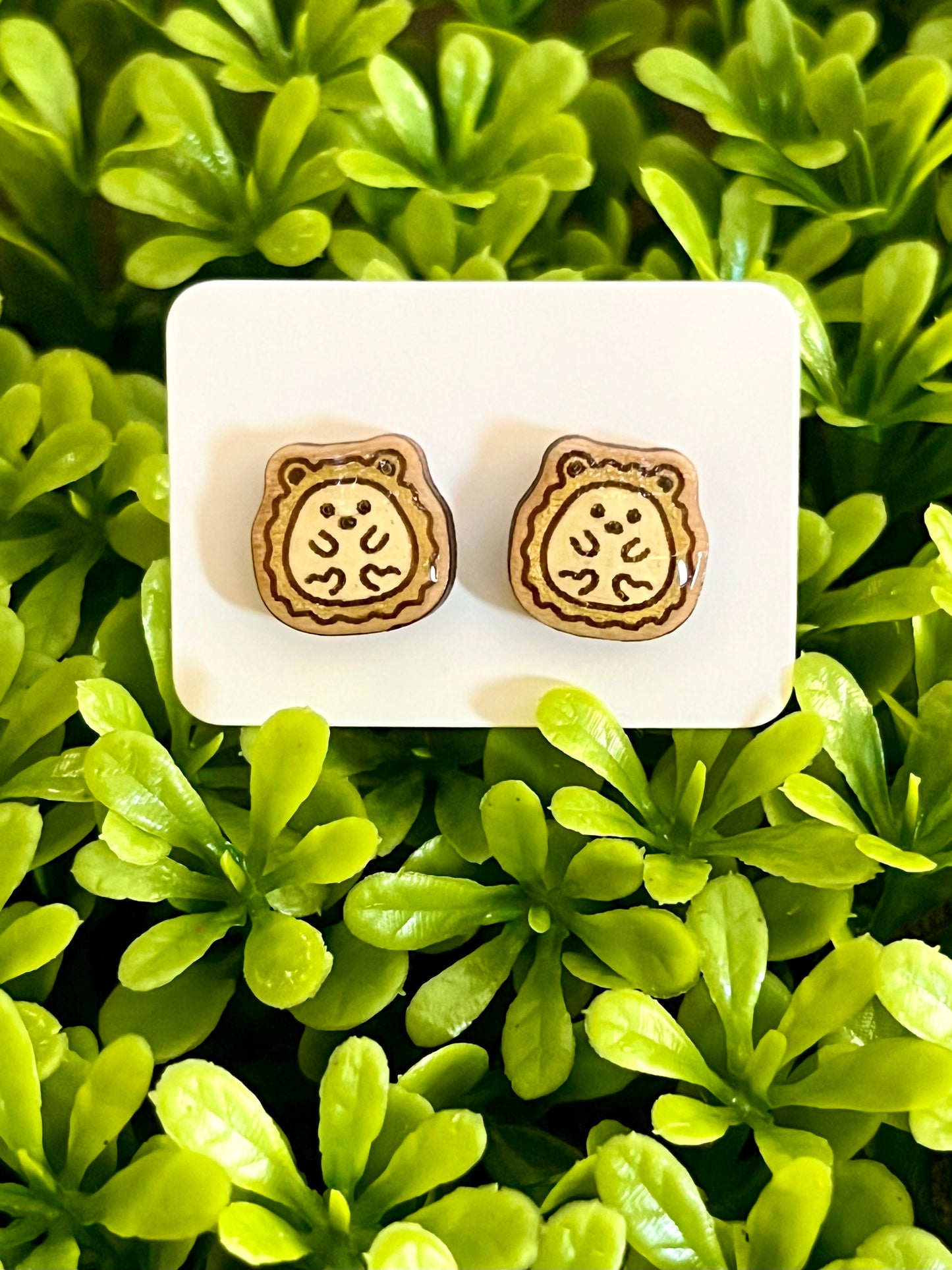 Hedgehog Stud Earrings (Gold)