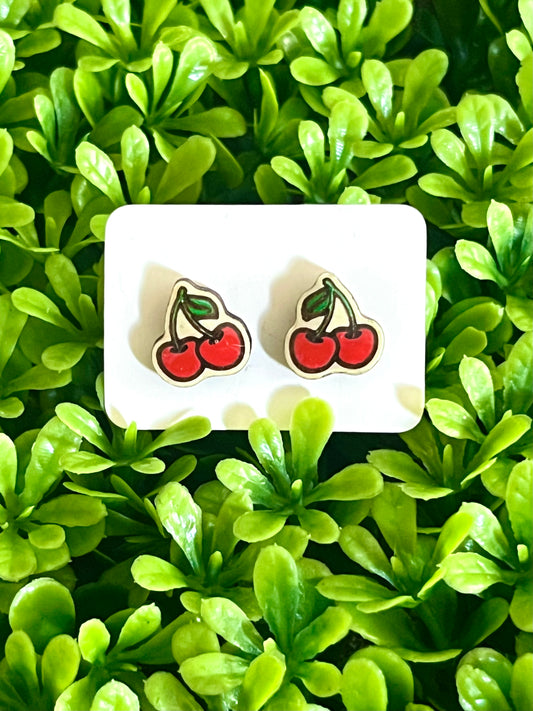 Cherry Stud Earrings